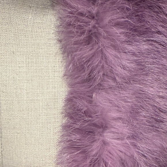 Plush Purple Rabbit Fur Stole - Picture 4 of 7